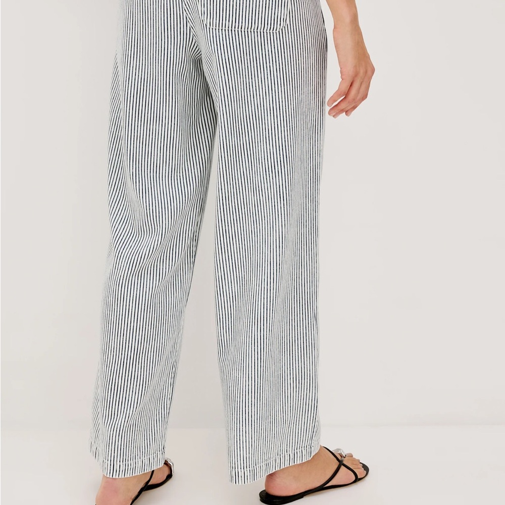 Rails Indigo and White Pinstripe Wide-Leg Pants